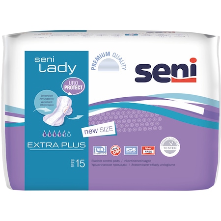 Seni Lady Extra Plus урологични подложки за жени 4.5 капки х 15 бр