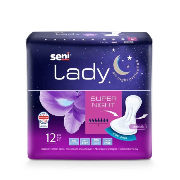 Seni Lady Super Night урологични подложки за жени х 12 броя