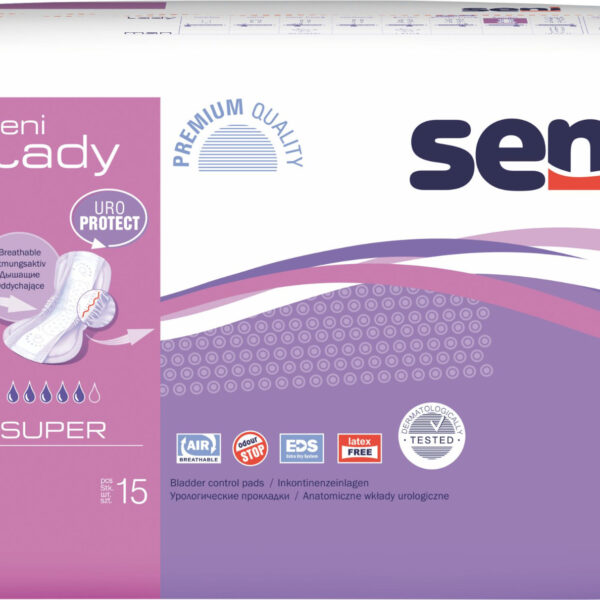 Seni Lady Super урологични подложки за жени 5 капки, 15 броя