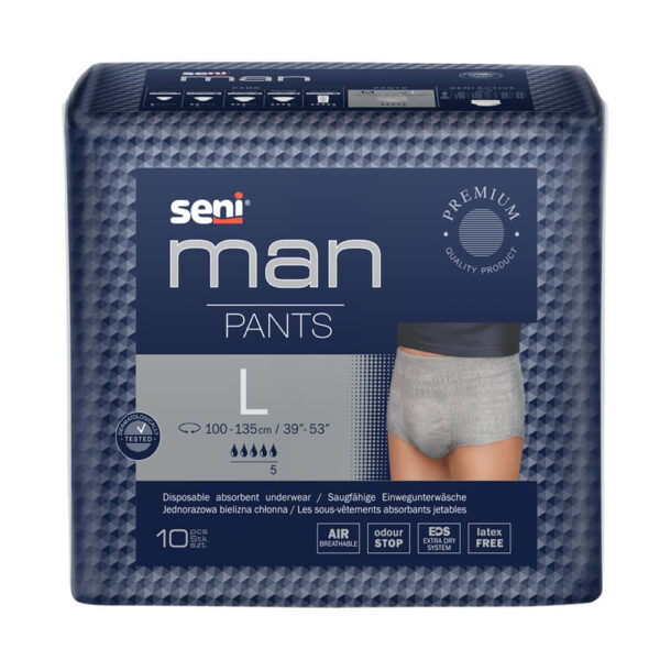 Seni Man Абсорбиращо бельо L, 5 капки — 10 броя