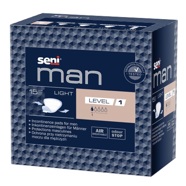 Seni Man Light урологични подложки за мъже 1 капка х 15 бр