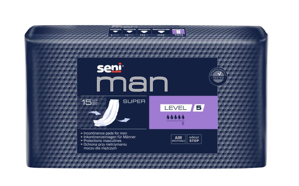 Seni Man Super урологични подложки за мъже 5 капки х 15 бр