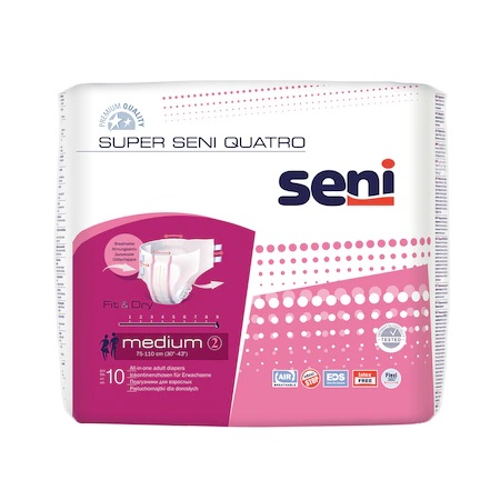 Seni Super Quatro Пелени за възрастни с тежка инконтиненция, размер M, х10 бр