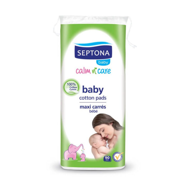 Septona Baby Calm n' Care Big Pack Памучни тампони за почистване на бебешка кожа 90 бр