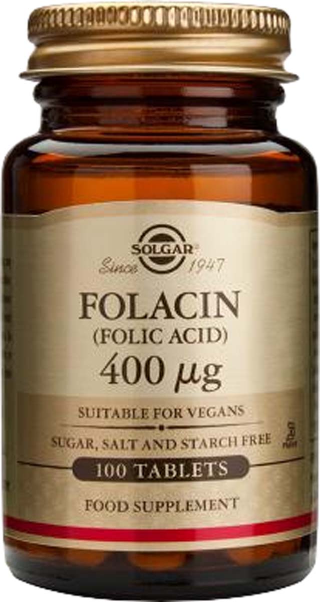 Solgar Folacin Фолиева киселина 400 мг х100 таблетки
