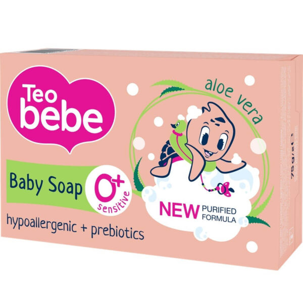 Teo Bebe Бебешки крем-сапун с екстракт от алое вера 0+ месеца 75 гр