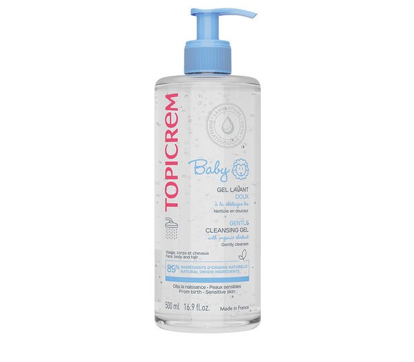 Topicrem Cleansing Gel Почистващ гел за лице, коса и тяло за бебета и деца 500 мл