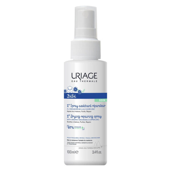 Uriage Bebe 1er Cu-Zn+ Spray Противовъзпалителен спрей с цинк, мед и органичен еделвайс 100 мл