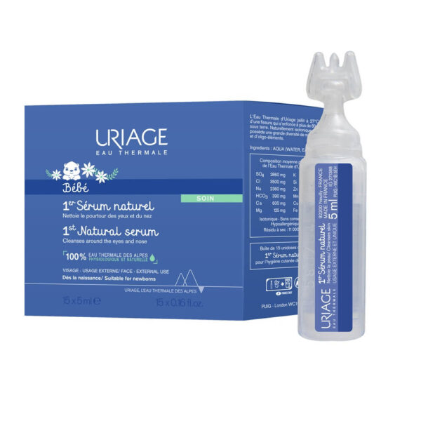 Uriage Bebe 1er Стерилни монодози за почистване на носле и очи 5 мл х 15 бр