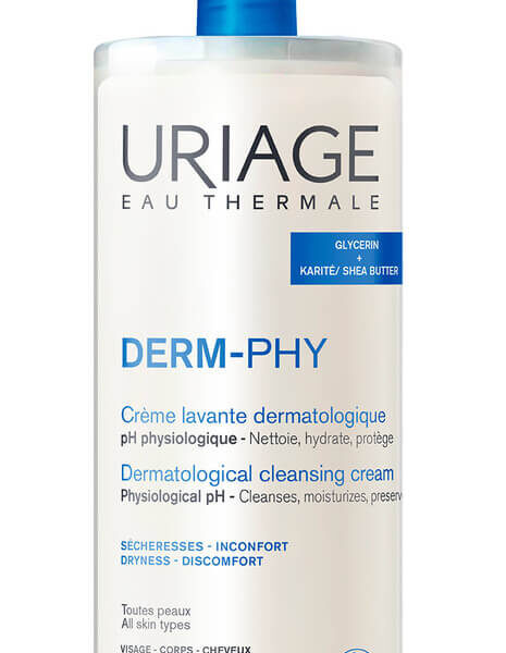 Uriage Derm-Phy Измиващ крем за лице, тяло и коса 1000 мл