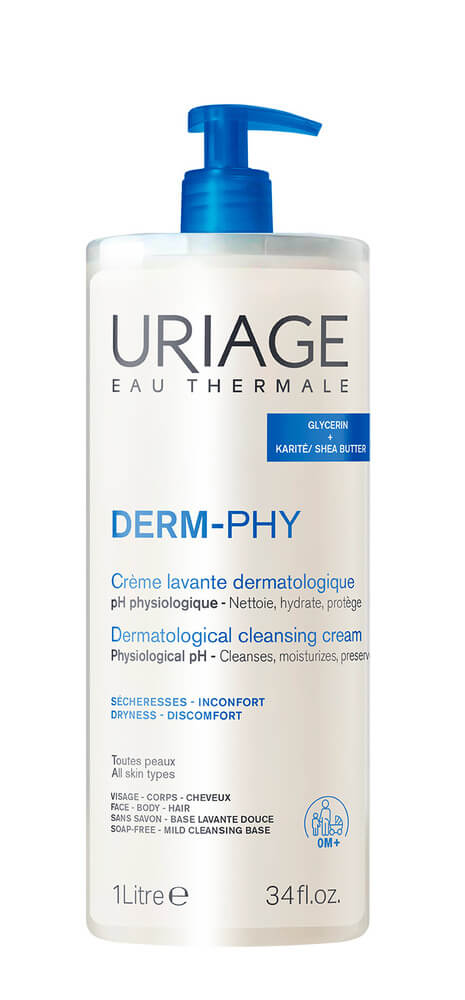 Uriage Derm-Phy Измиващ крем за лице, тяло и коса 1000 мл