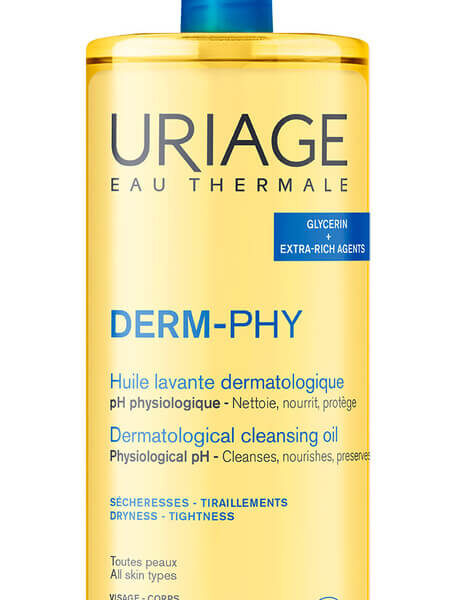 Uriage Derm-Phy Измиващо и подхранващо душ-олио за лице и тяло 1000 мл