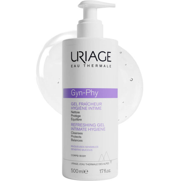 Uriage Gyn-Phy Защитаващ освежаващ почистващ интимен гел за чувствителна кожа 500 мл