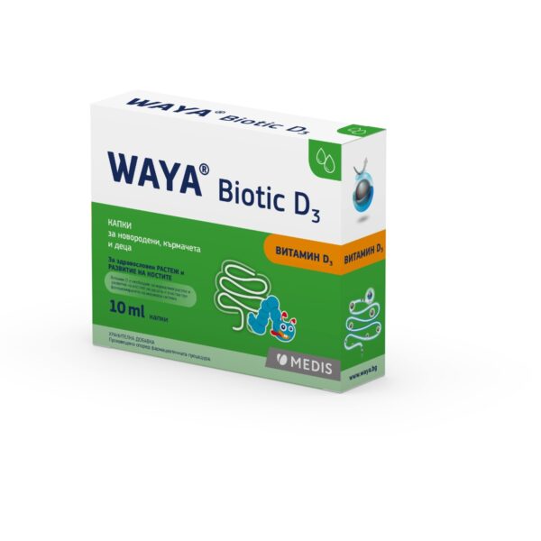 Waya Biotic D3 Пробиотични капки за новородени, кърмачета и деца 10 мл Medis