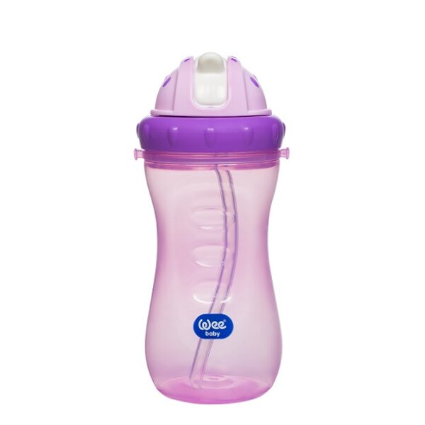 WEE BABY Чаша със силиконова сламка цветна