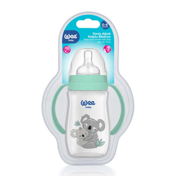 WEE BABY Classic Plus Шише с широк биберон с дръжки Safari 250 мл