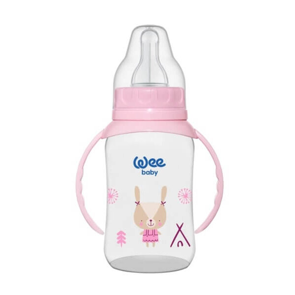 WEE BABY Classic PP Шише за хранене с дръжки 150 мл