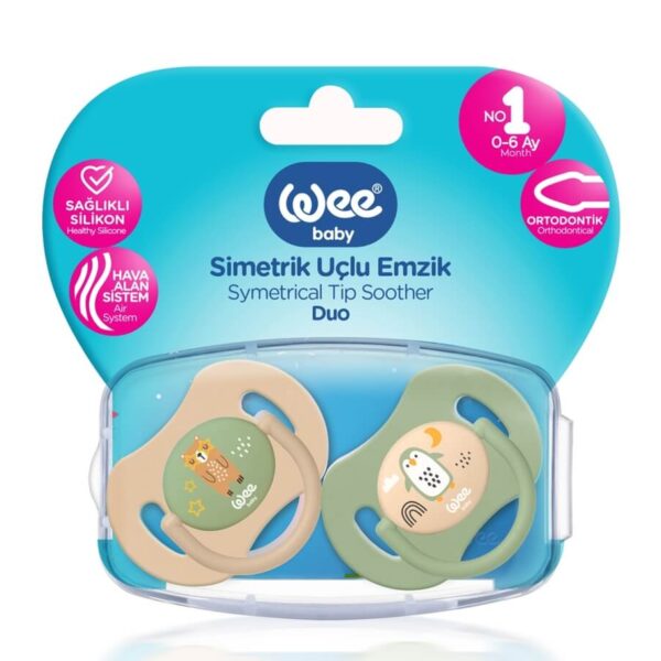 WEE BABY Duo Ортодонтската залъгалка 0-6М х 2 броя