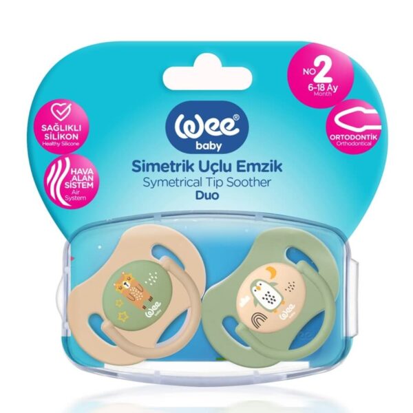 WEE BABY Duo Ортодонтската залъгалка 6-18М х 2 броя