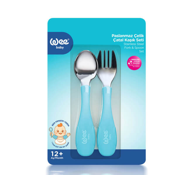 wee-baby-komplekt-pribori-za-hranene-ot-ner-zhdaema-stomana-12m-.jpg WEE BABY Комплект прибори за хранене от неръждаема стомана 12М+