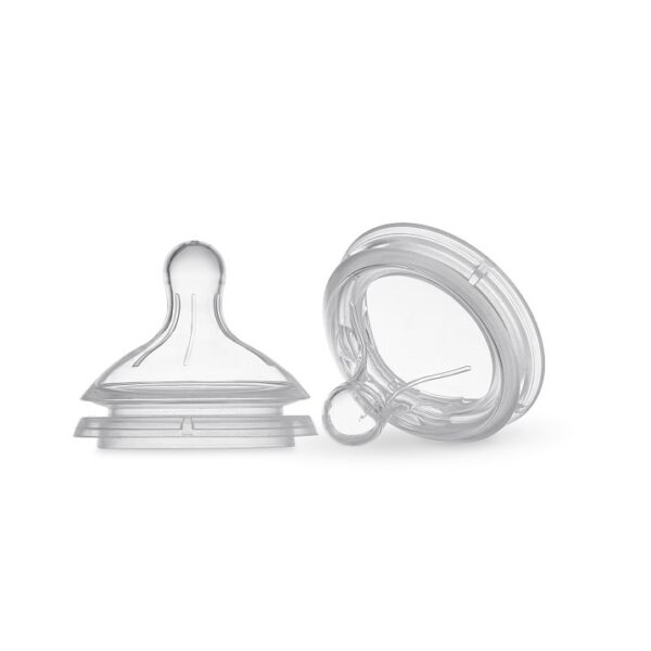 WEE BABY Natural Силиконов биберон за шише №2 6-18М 2 бр