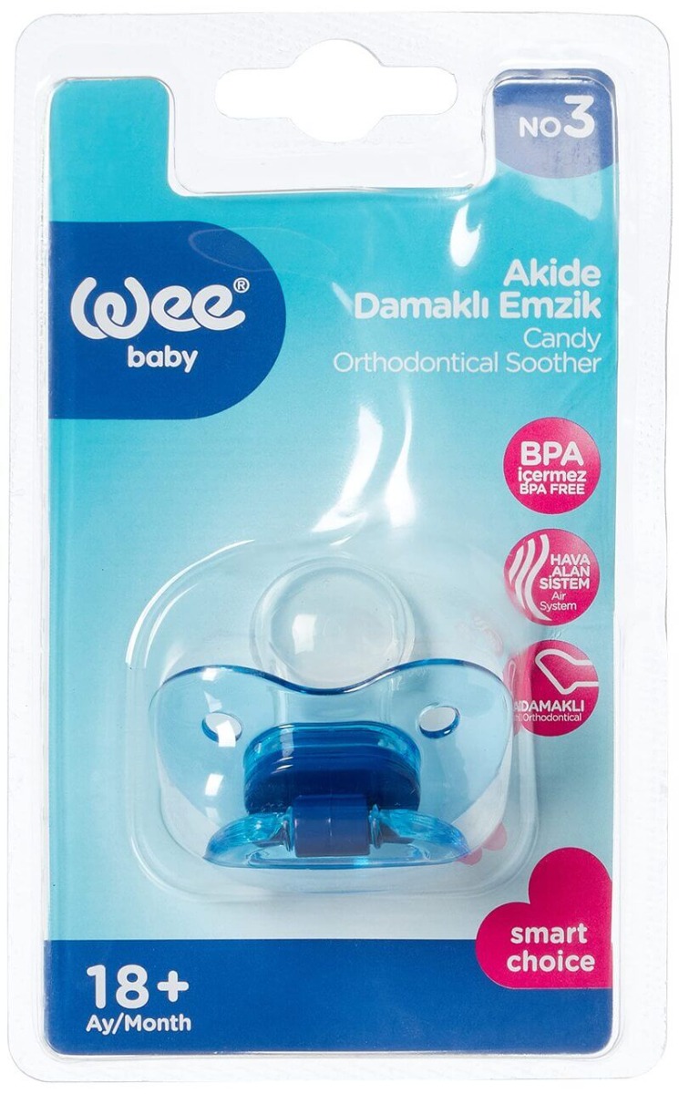 WEE BABY Ортодонтична зaлъгалка Candy №3 18M+