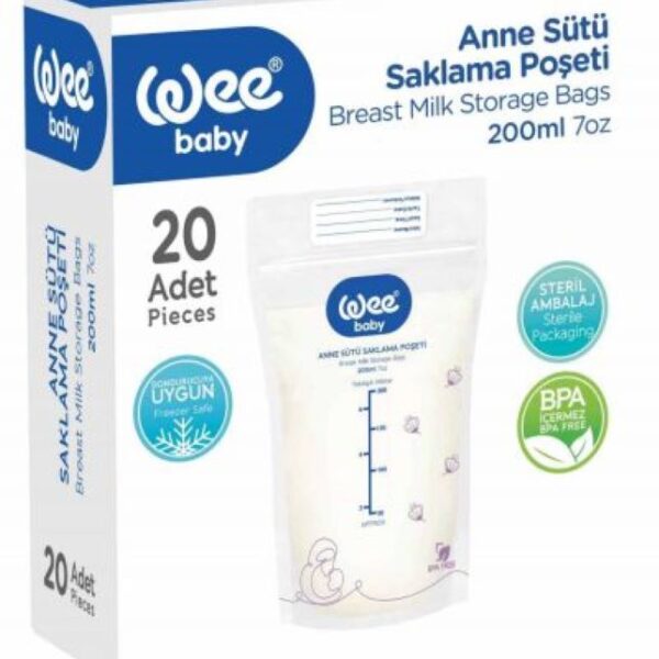 Wee Baby Пликове за съхранение на кърма 200 мл х 20 бр