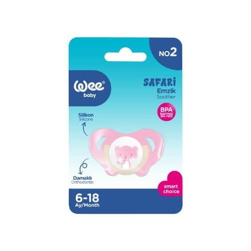 Wee Baby Safari Ортодонтична залъгалка 6-18М х 1 брой