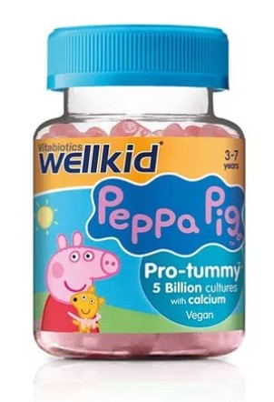 Wellkid Peppa Pig Pro-tummy Пробиотик за деца x30 желирани таблетки Vitabiotics