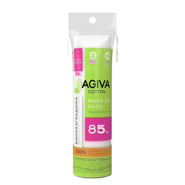 Agiva Тампони за грим от 100% чист памук х85 бр
