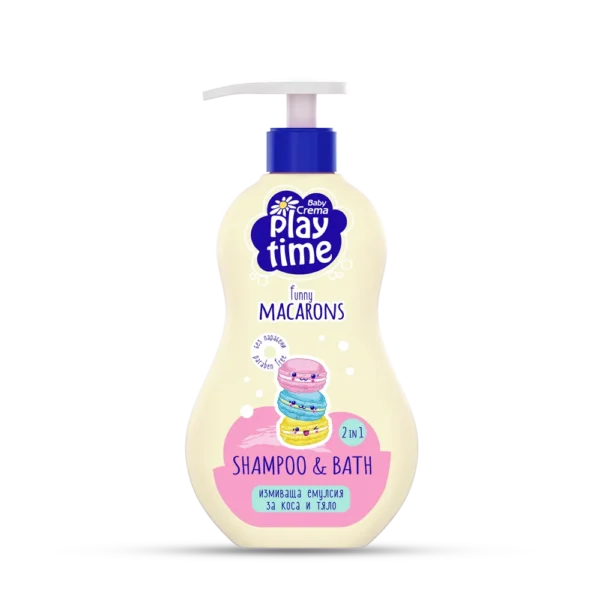 Baby Crema Play Time Детски измиващ гел 2 в 1 Funny Macarons 400 мл