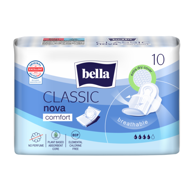 Bella Classic Nova Comfort копринени дамски превръзки с крилца 10 бр