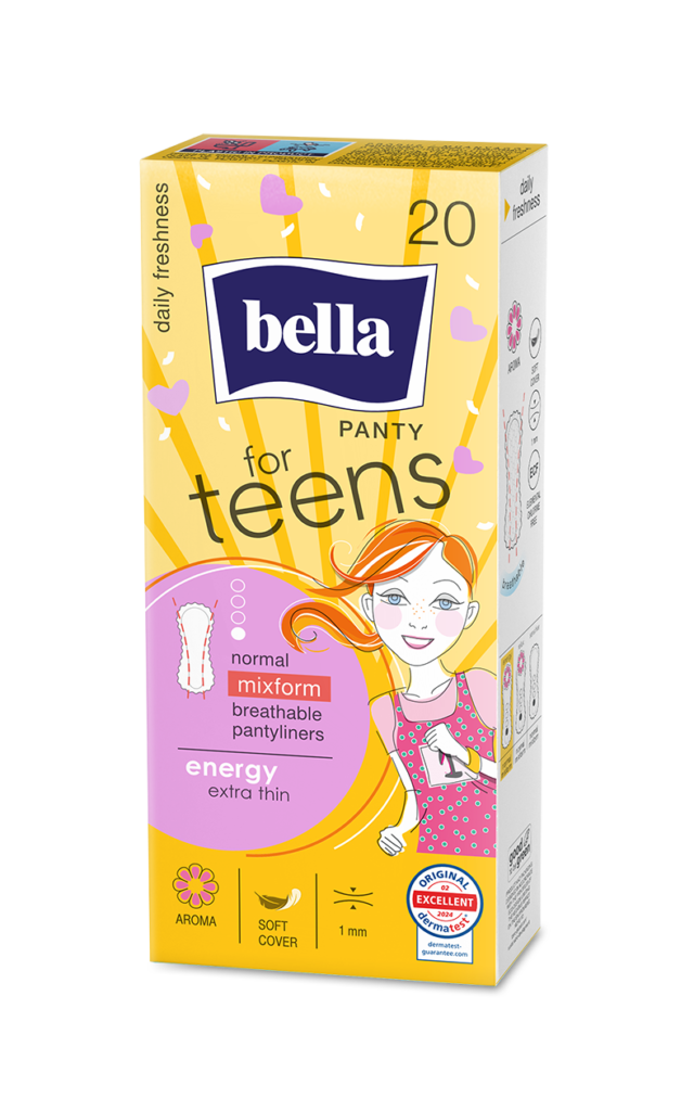 Bella for Teens Panty Energy ежедневни превръзки 20 бр