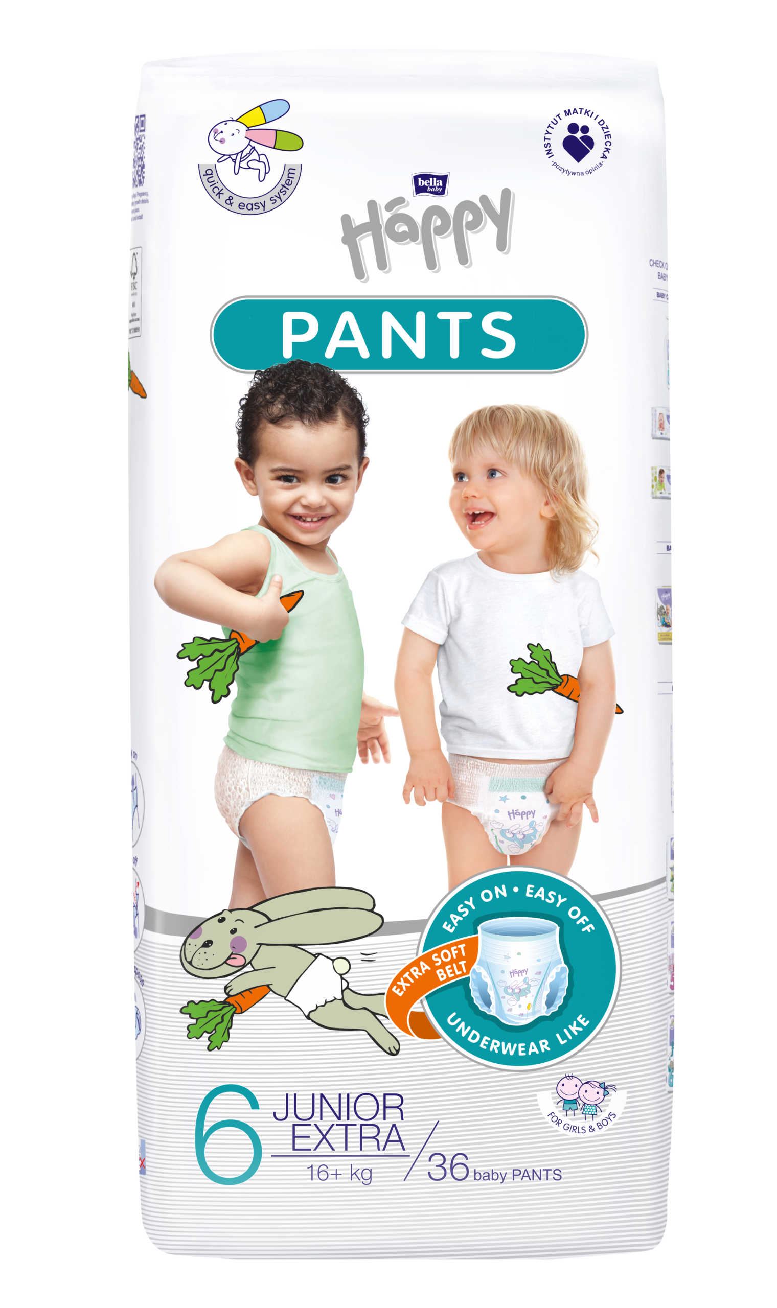 Bella Happy Пелени гащи Pants Junior Extra размер 6 (над 16 кг) х 36 бр Bella Happy Пелени гащи Pants Junior Extra размер 6 (над 16 кг) х 36 бр