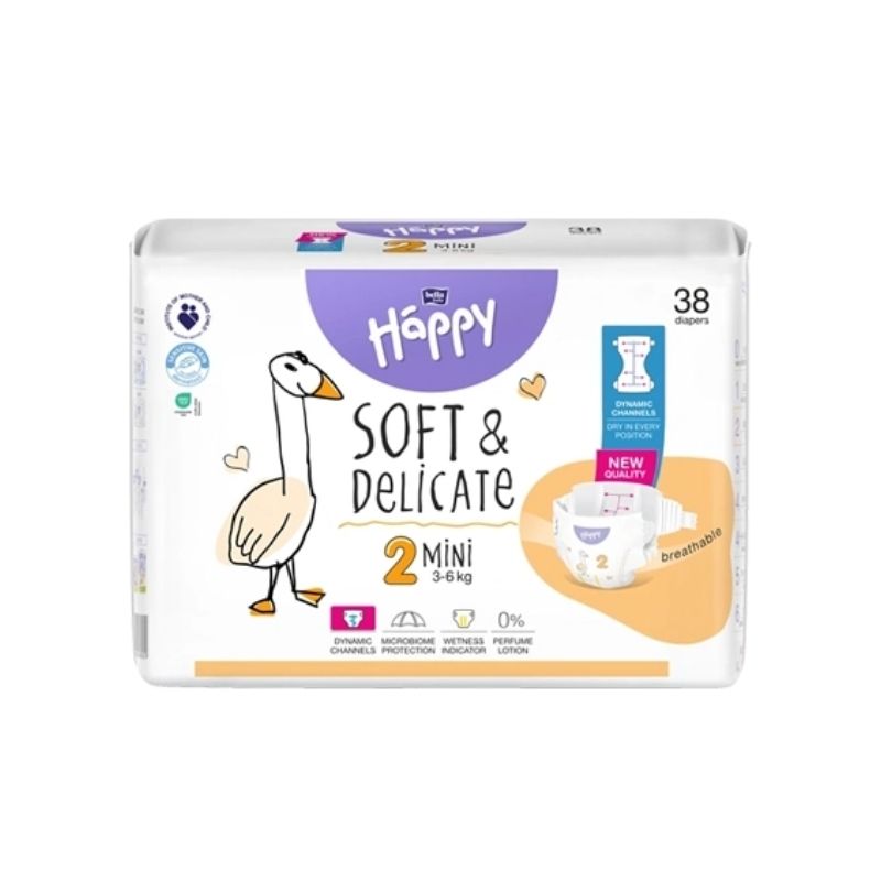 Bella Happy Пелени Mini размер 2 (3–6 кг) х 38 бр