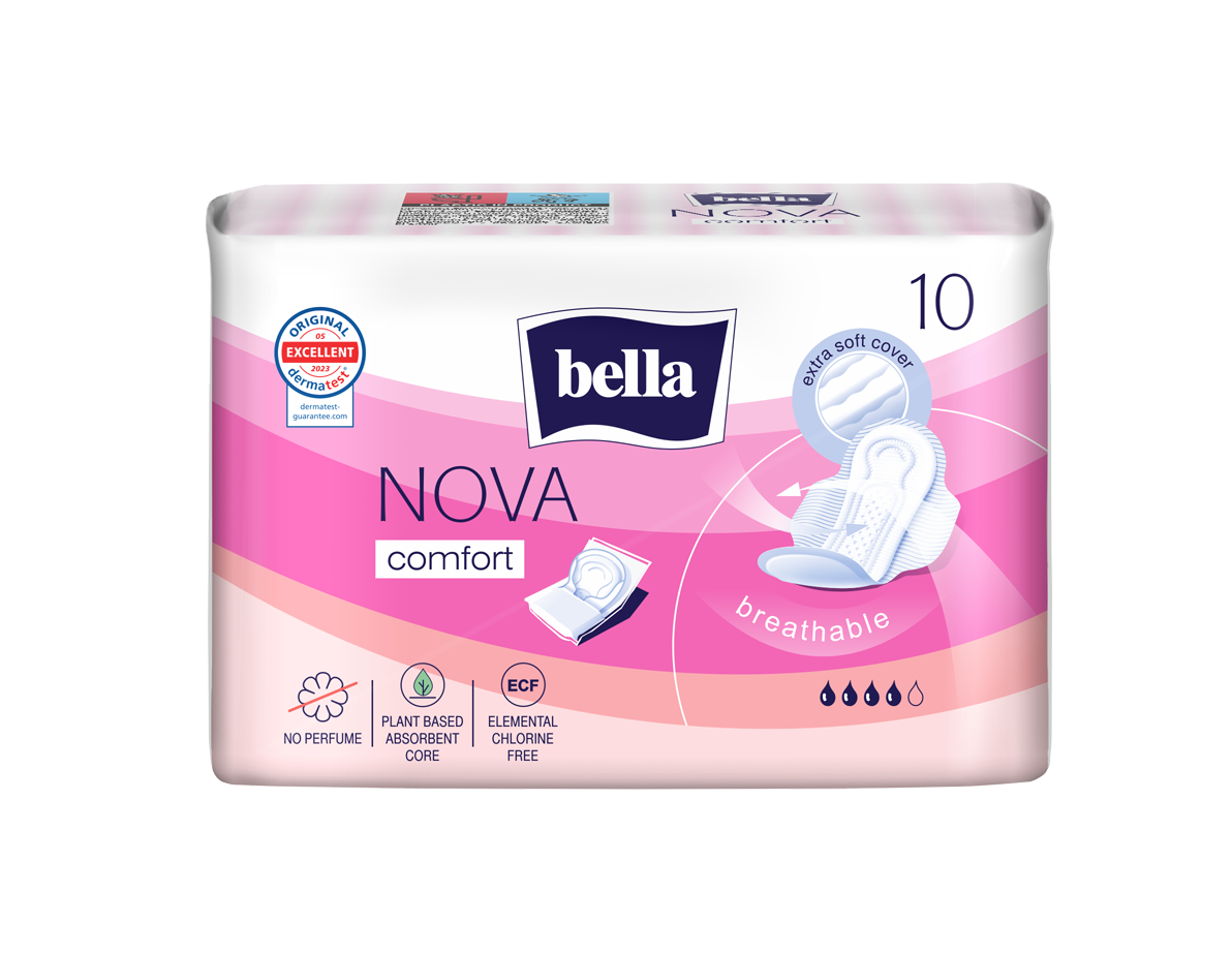 Bella Nova Comfort памучни дамски превръзки с крилца 10 бр Bella Nova Comfort памучни дамски превръзки с крилца 10 бр