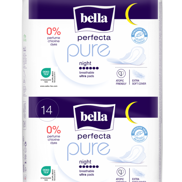 Bella Perfecta Pure Night ултратънки нощни дамски превръзки 14 бр