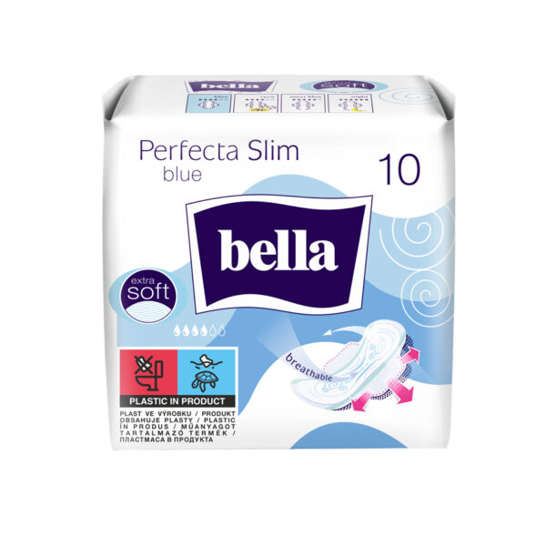 Bella Perfecta Slim Blue ултратънки дамски превръзки с крилца 10 бр