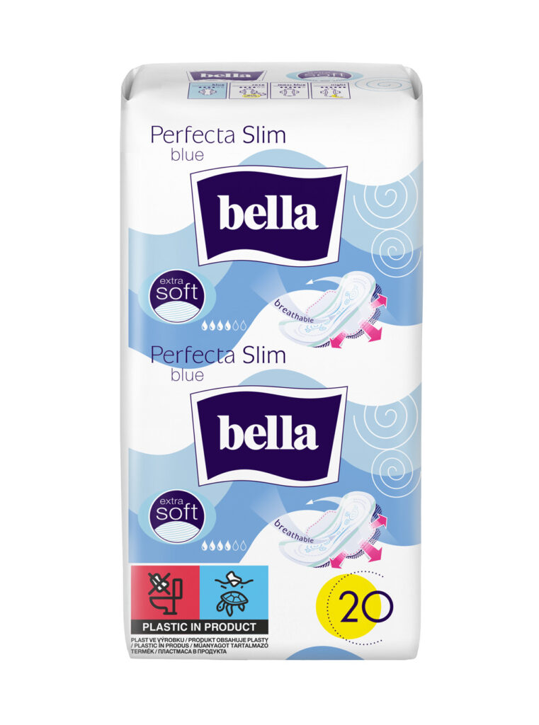 Bella Perfecta Slim Blue ултратънки дамски превръзки с крилца 20 бр