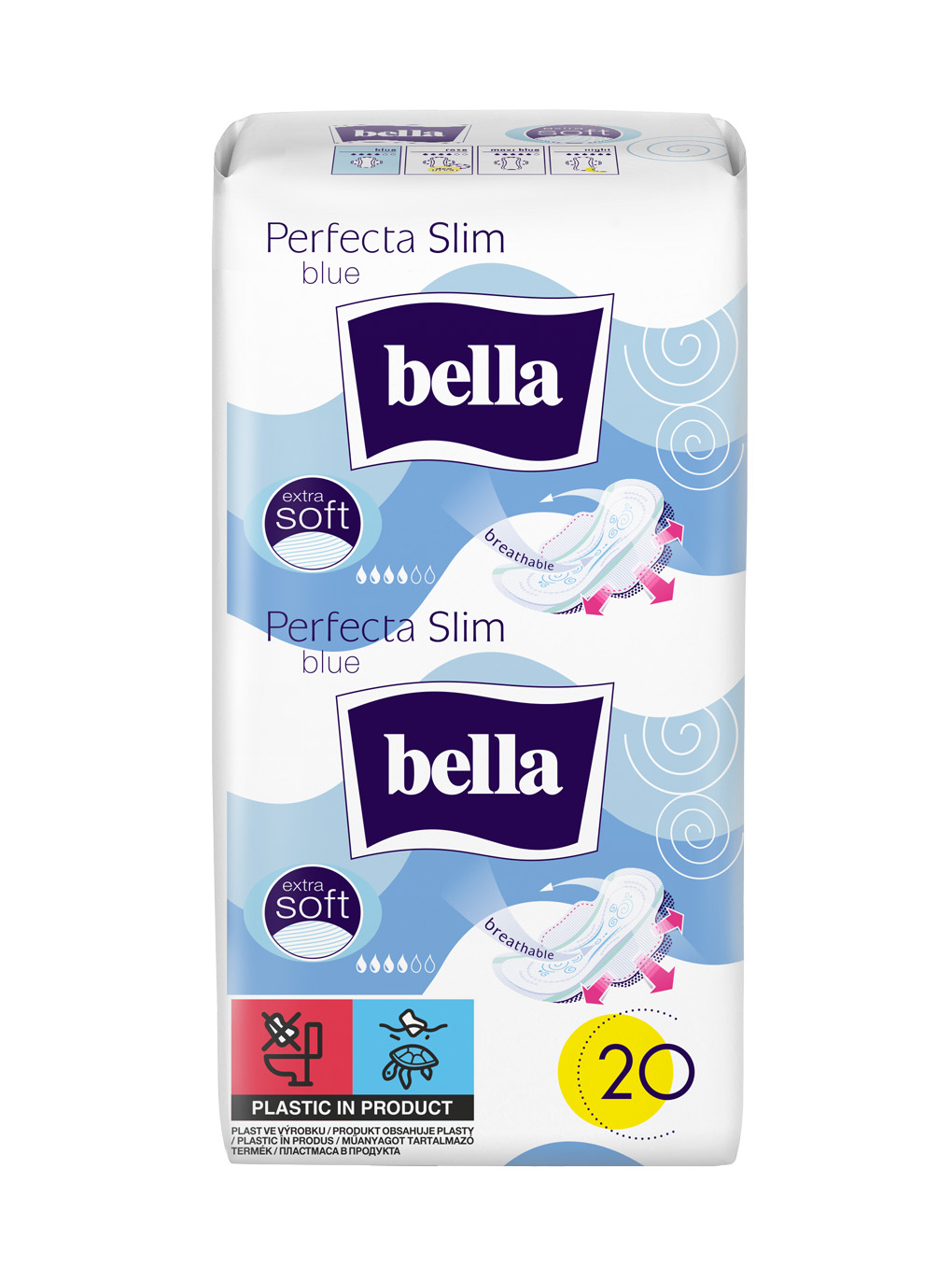 Bella Perfecta Slim Blue ултратънки дамски превръзки с крилца 20 бр Bella Perfecta Slim Blue ултратънки дамски превръзки с крилца 20 бр