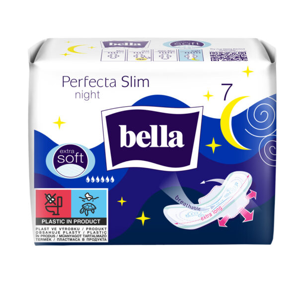 Bella Perfecta Slim Night памучни нощни дамски превръзки 7 бр