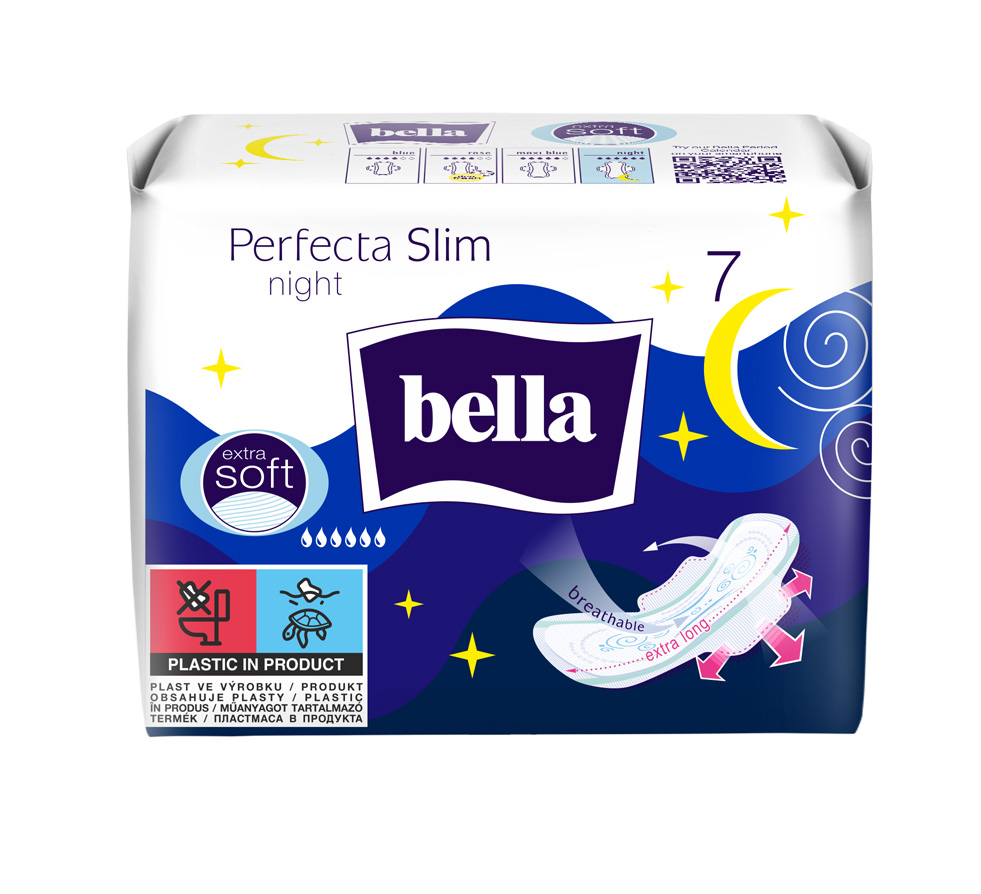 Bella Perfecta Slim Night памучни нощни дамски превръзки 7 бр