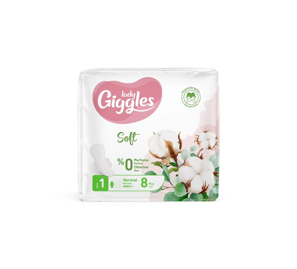 Giggles Lady Soft Normal дамски превръзки с органичен памук х8 бр