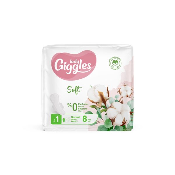 Giggles Lady Soft Normal дамски превръзки с органичен памук х8 бр
