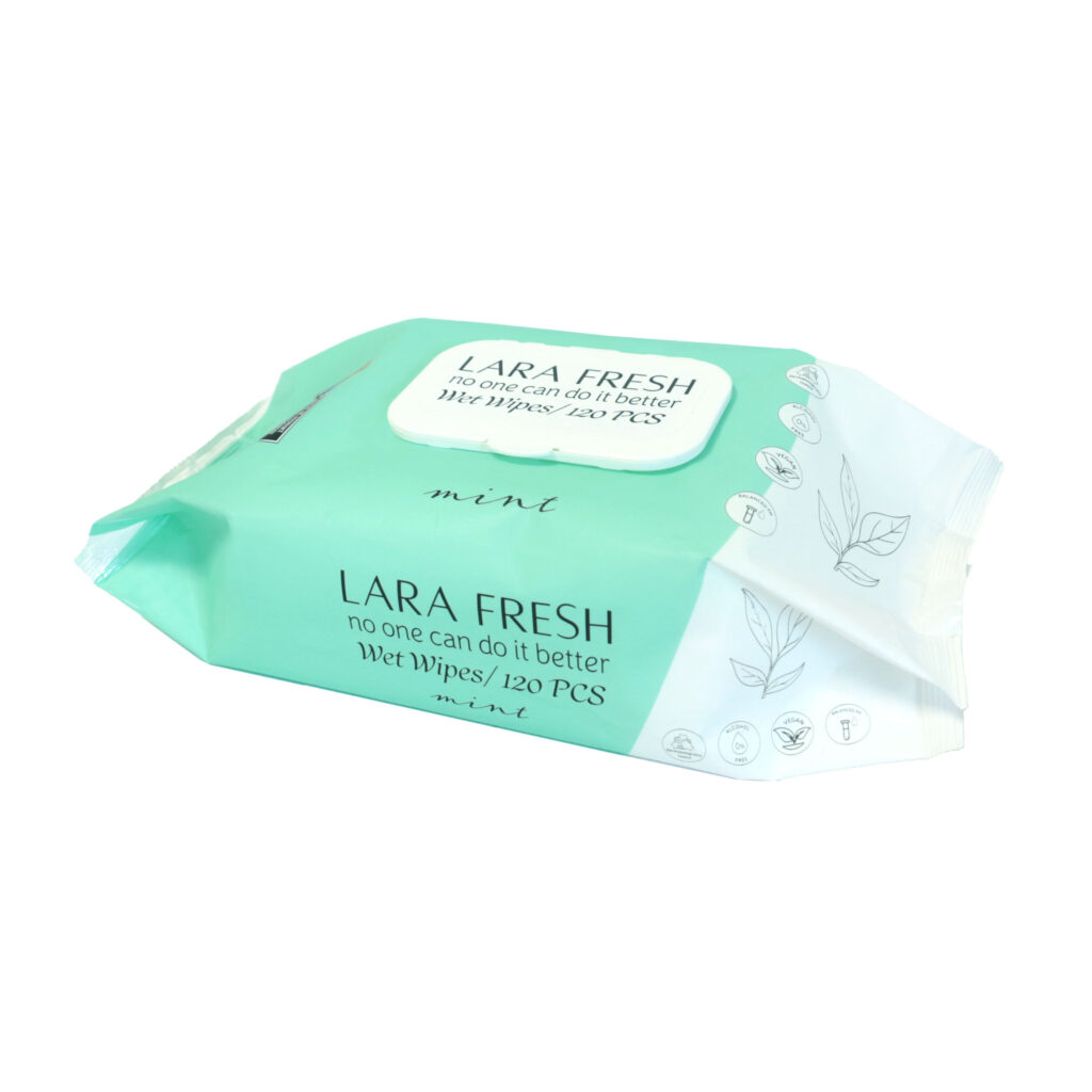 Lara Fresh Mint Мокри кърпи с капак х120 бр