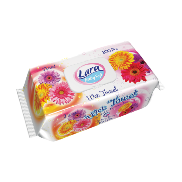 Lara Soft Мокри кърпички с екстракт от гербер х100 бр