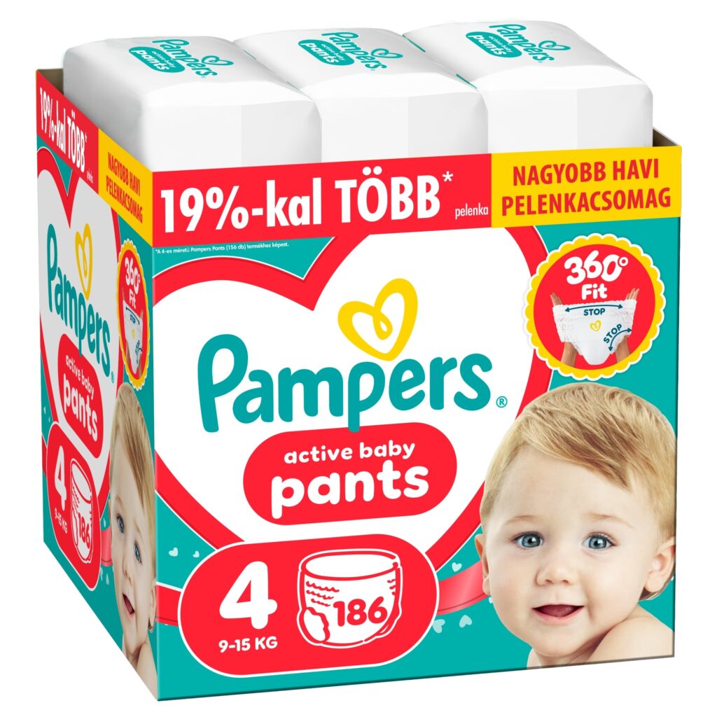 Пелени – гащички Pampers Active Baby Pants Размер 4 9–15 кг 216 бр DIY Box