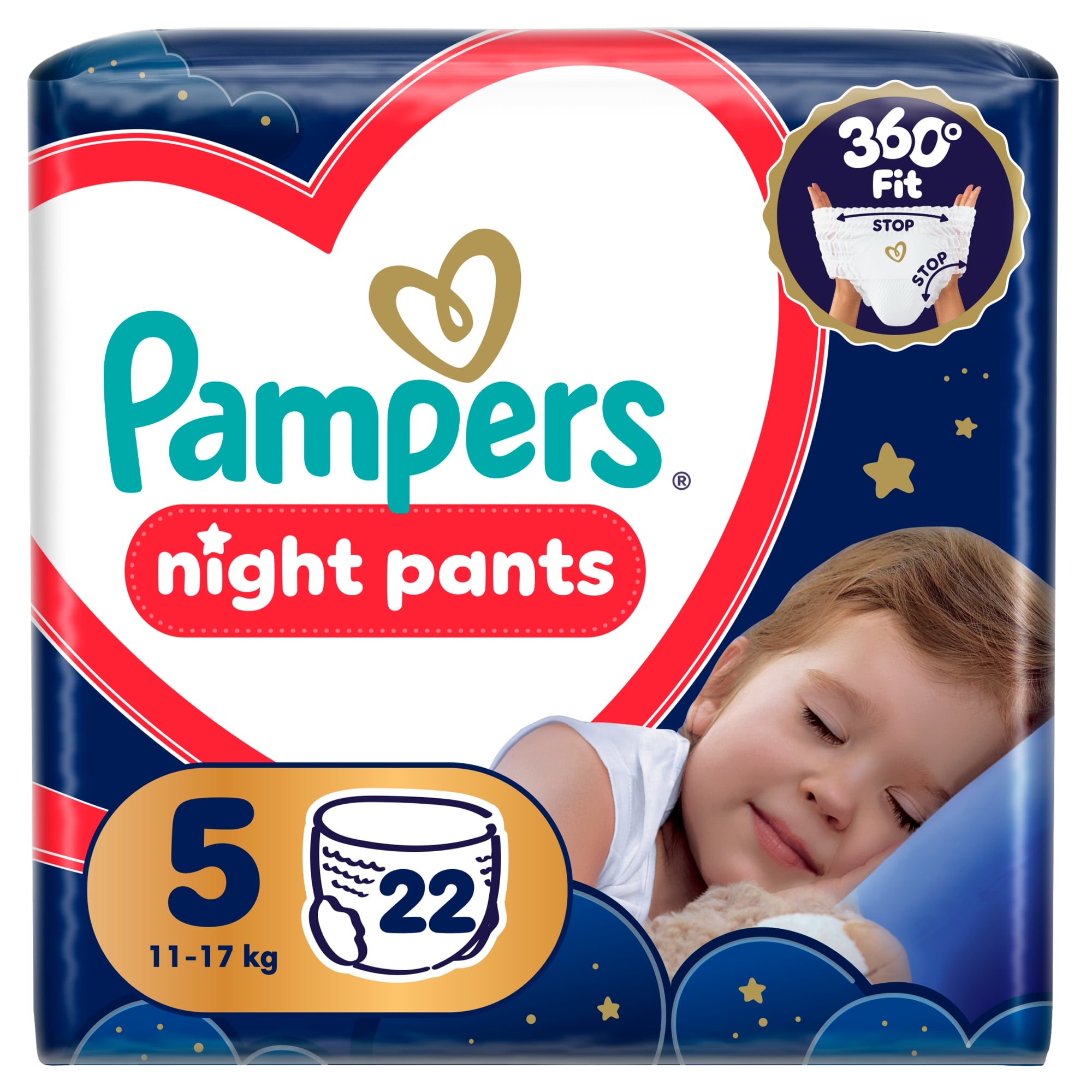Пелени – гащички Pampers Night Pants Размер 5 12–17 кг 46 бр Пелени – гащички Pampers Night Pants Размер 5 12–17 кг 46 бр
