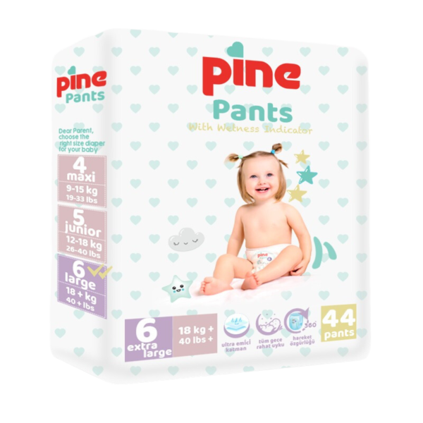 Пелени - гащички PINE Pants Размер 6 над 18 кг 44 броя