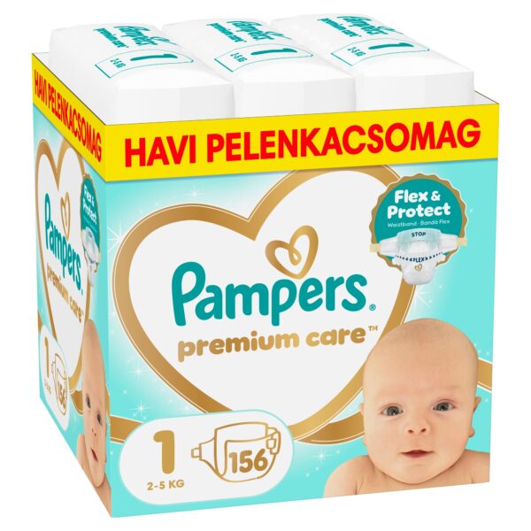 Пелени Pampers Premium Care Размер 1 2–5 кг 156 бр